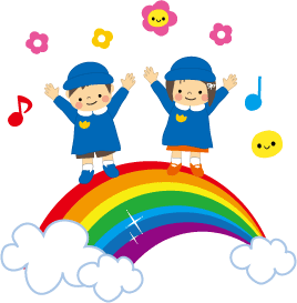 虹と子ども